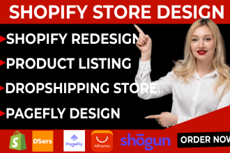 design a shopify clothing store and shopify website