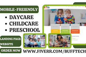 design clean daycare website kindergarten education childcare wordpress website