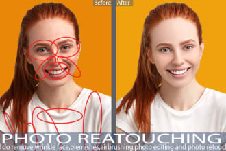 remove wrinkle, blemishes, dust spots, airbrush, headshot and photo retouching