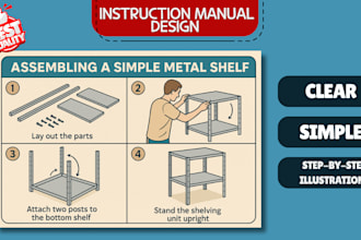 create step by step instruction manual illustrations for your product