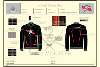 create fashion tech pack and clothing tech pack