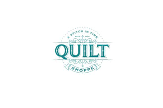 vintage quilting play logo design