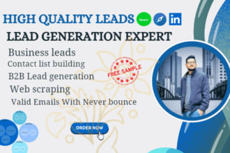 do expert lead generation and contact list with lead generation expert