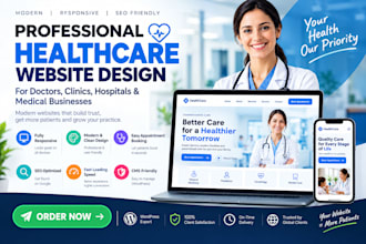 design website for healthcare, doctor, clinic, hospital and medical