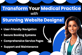 design website for healthcare, doctor, clinic, hospital and medical