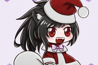 draw digital art in padoru style