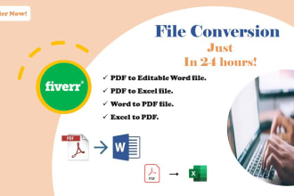 convert PDF to an editable word file and PDF to excel