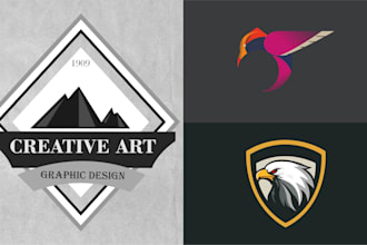 design modern geometric and simple logo