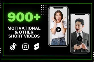 create viral shorts , motivational reels,tiktok short videos