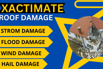 provide xactimate estimate for roof damage