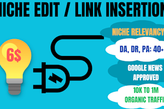 do link insertion or niche edits guest posts on high traffic general blogs