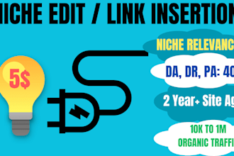 do link insertion or niche edits guest posts on high traffic general blogs