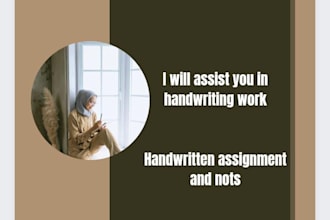 do online handwriting assignment work and typing work