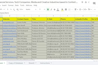 find b2b leads with verified emails, contact numbers, and website data