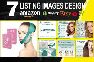 design amazon pictures, shopify ebay etsy product listing images, photo editing