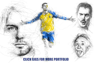 draw scribble art illustration for you