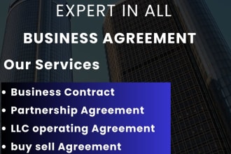 draft professional llc operating agreements and business contracts
