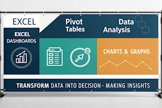 design excel dashboards, pivot tables and charts