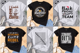create custom typography t shirt and bulk t shirt