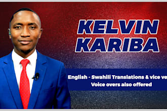 translate any document or script to swahili or kikuyu