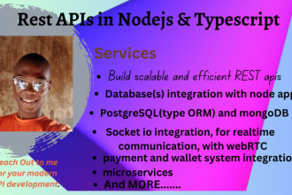build nestjs typescript rest api with sql ORM or mongodb