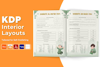 design KDP low content book interior, activity book, word search or puzzle book