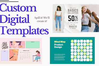 design any customized digital template and social media template