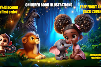 do african american children story book illustration and children book cover