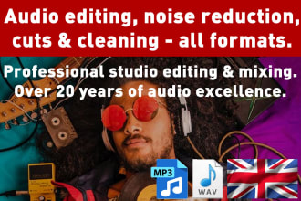 professionally edit, clean, and enhance your audio files