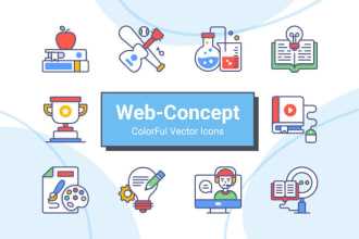create custom coloured vector icons