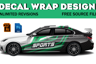 do professional car wrap design or decal wrap