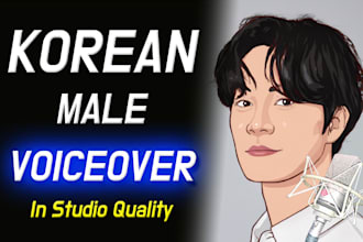 record korean male voiceover in pro studio quality