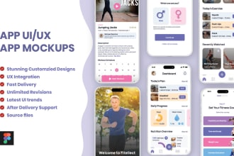 do modern UI UX app design, web app, app dashboard prototype in figma
