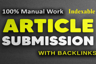 do indexable 500 SEO article submission backlinks link building services