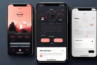 do mobile ui ux, wireframe, prototype editable in xd, figma