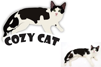 creatively design cat and dog pet logo for you