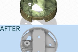 do reverse engineering and cad modeling from scan images,stl,obj