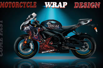 create motorcycle wrap design, car wrap and vehicle wrap design