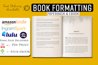 do book formatting paperback and ebook for amazon kindle