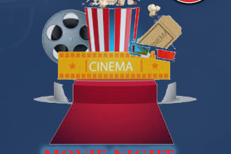 do retro vintage minimalist movie, film, music or event poster or flyer