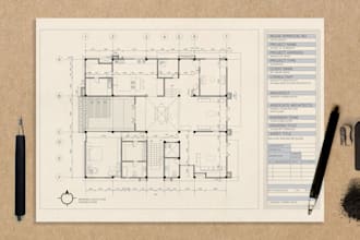 convert PDF to cad, redraw 2d architectural floor plans in autocad