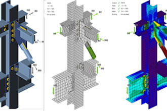 do steel connection and building design using ideastatica, etab, staad pro