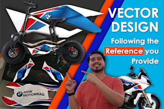 do vector design following any provided reference