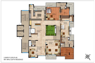 provide you with architecture solutions like layout plans, 3d renders etc