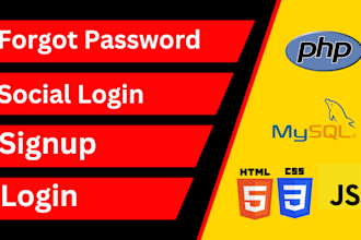 create PHP login, signup, contact form with validations
