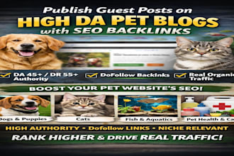 publish pet guest on high da pure pets blog