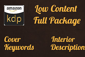 design kdp low content book and cover, kdp interior