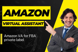 be your expert amazon virtual assistant, amazon fba private label,amazon manager