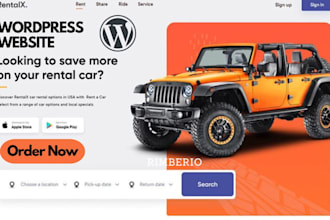 design online car dealership or car rental wordpress website