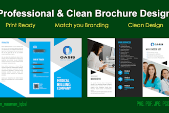 design flyer, trifold, bifold, postcard, brochure or pamphlet